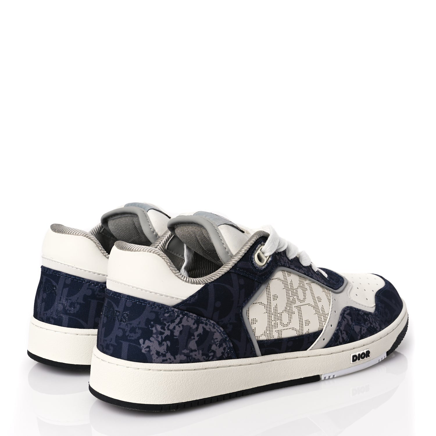Christian Dior X DENIM TEARS Smooth Calfskin Oblique Denim Mens B27 Low Top Sneakers 41 Blue 3 of 8