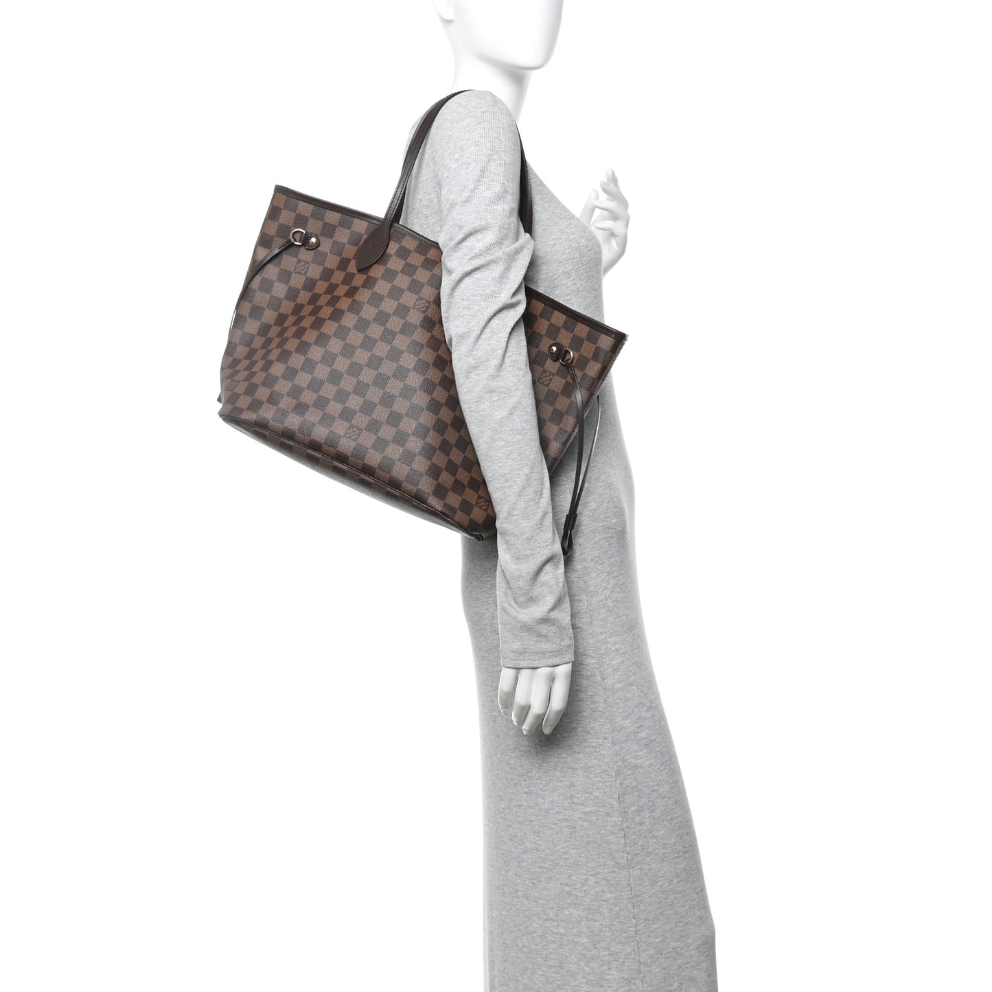 Damier Ebene Neo Neverfull MM Rose Ballerine