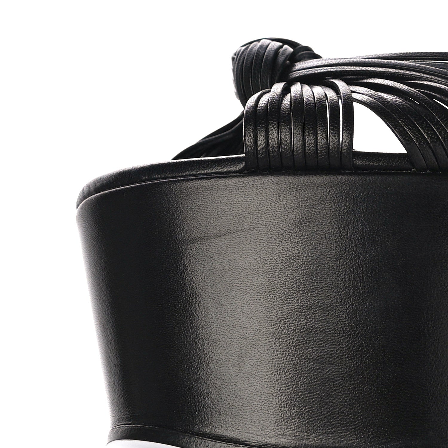 Gucci Malaga Kid Crawford Knotted Strap Platform Sandals 38.5 Black 11 of 12