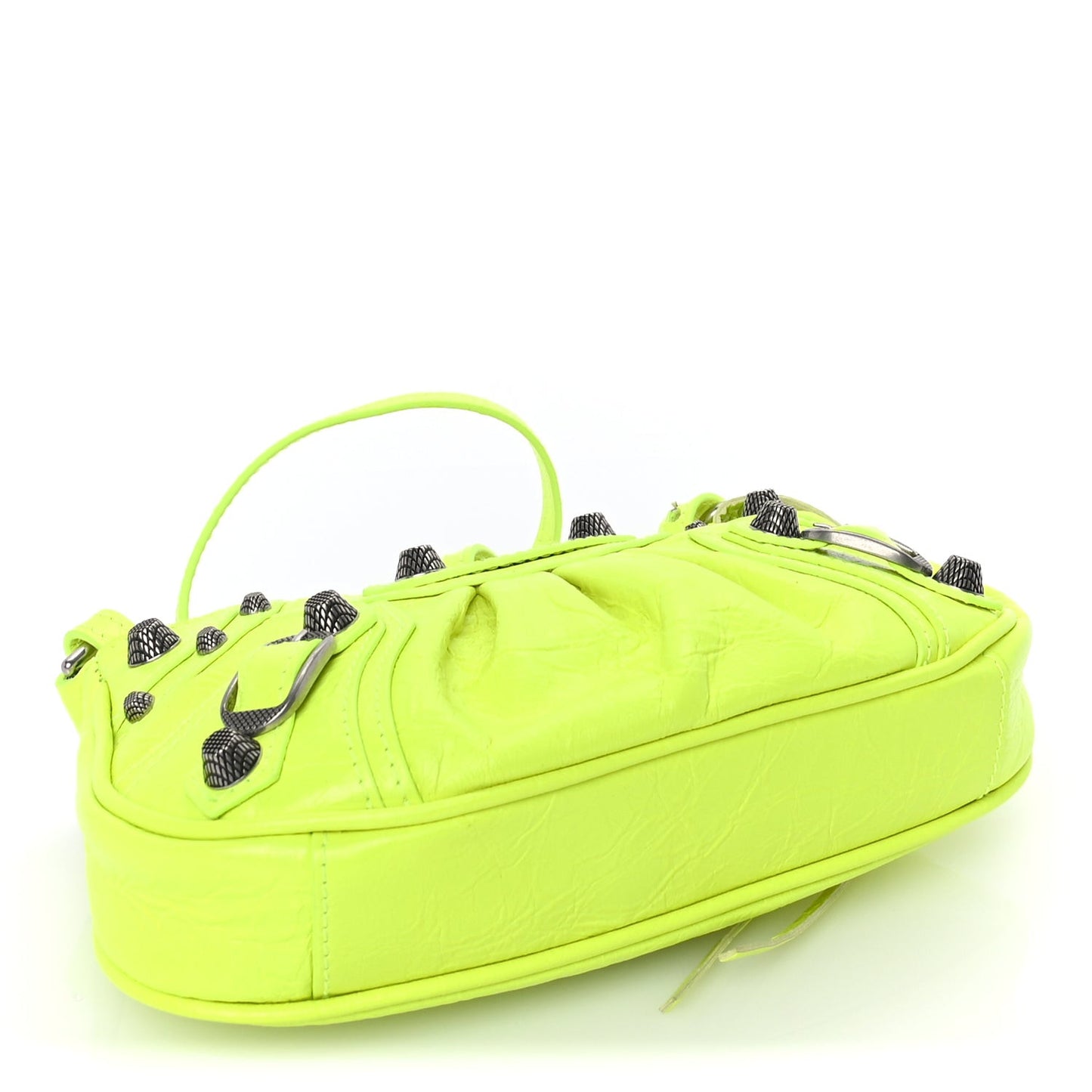 Agneau Arena Le Cagole Mini Purse With Chain Fluo Yellow