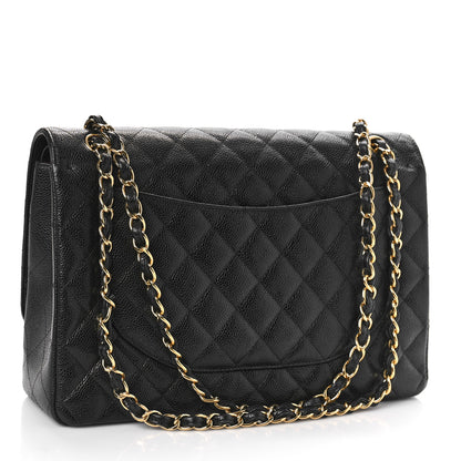 Chanel Caviar Quilted Maxi Double Flap Black 3 of 13