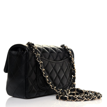 Chanel Lambskin Quilted Mini Rectangular Flap Black 2 of 12