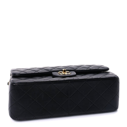 Chanel Lambskin Quilted Jumbo Double Flap  Black 3 of 8