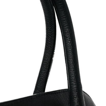 Balenciaga Signature Grained Calfskin Logo M Ville Top Handle Bag Black 14 of 17