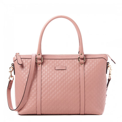 Gucci Soft Microguccissima Small Zippered Satchel Soft Pink 1 of 10