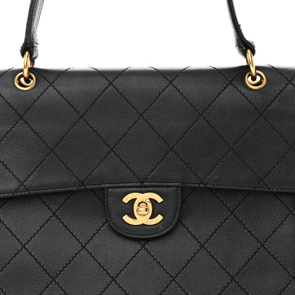 Chanel Caviar Diamond Stitched Flap Shoulder Bag Black 9 of 19