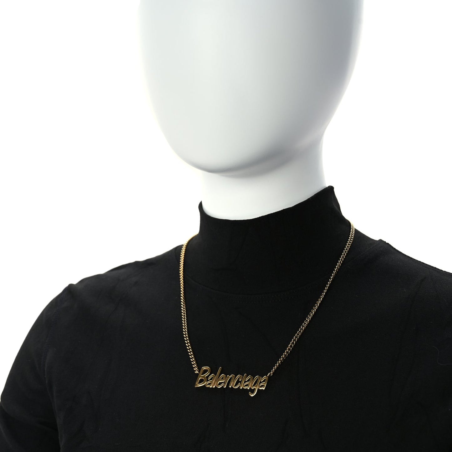 Metal Logo Necklace  Gold
