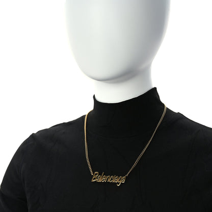 Balenciaga Metal Logo Necklace  Gold 2 of 4