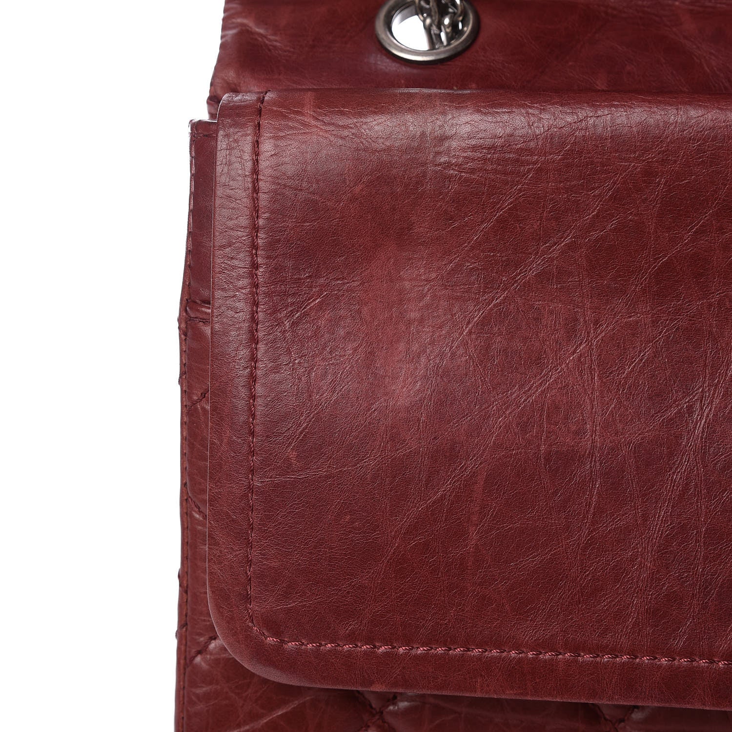 Chanel Aged Calfskin Quilted 2.55 Reissue 228 Flap Dark Red 8 of 13