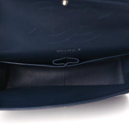 Chanel Patent Quilted Jumbo Double Flap Navy 4 of 9