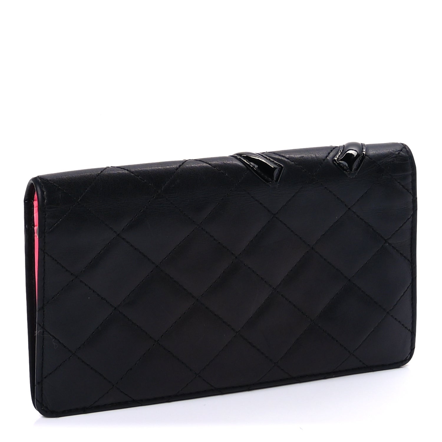 Chanel Calfskin Quilted Cambon Yen Wallet Black 3 of 7
