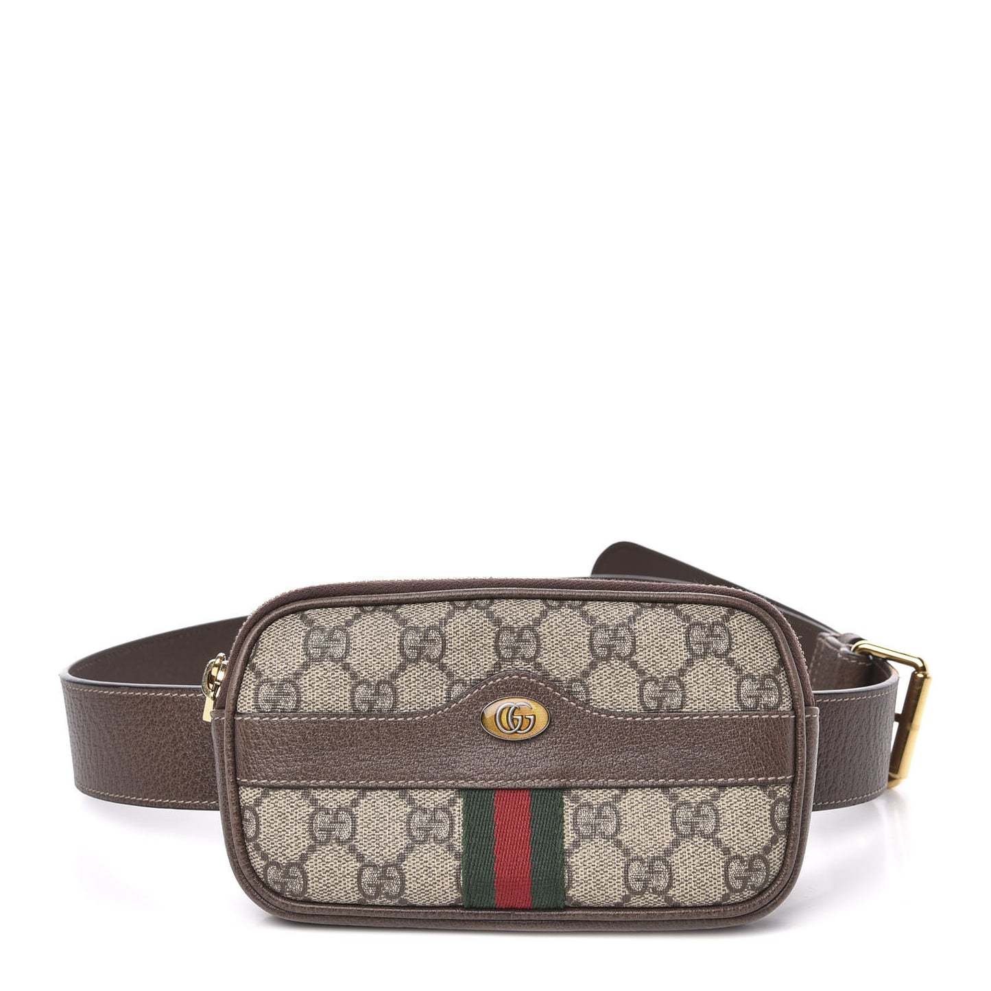 GG Supreme Monogram Ophidia Belted iPhone Case 95 38 Dark Brown