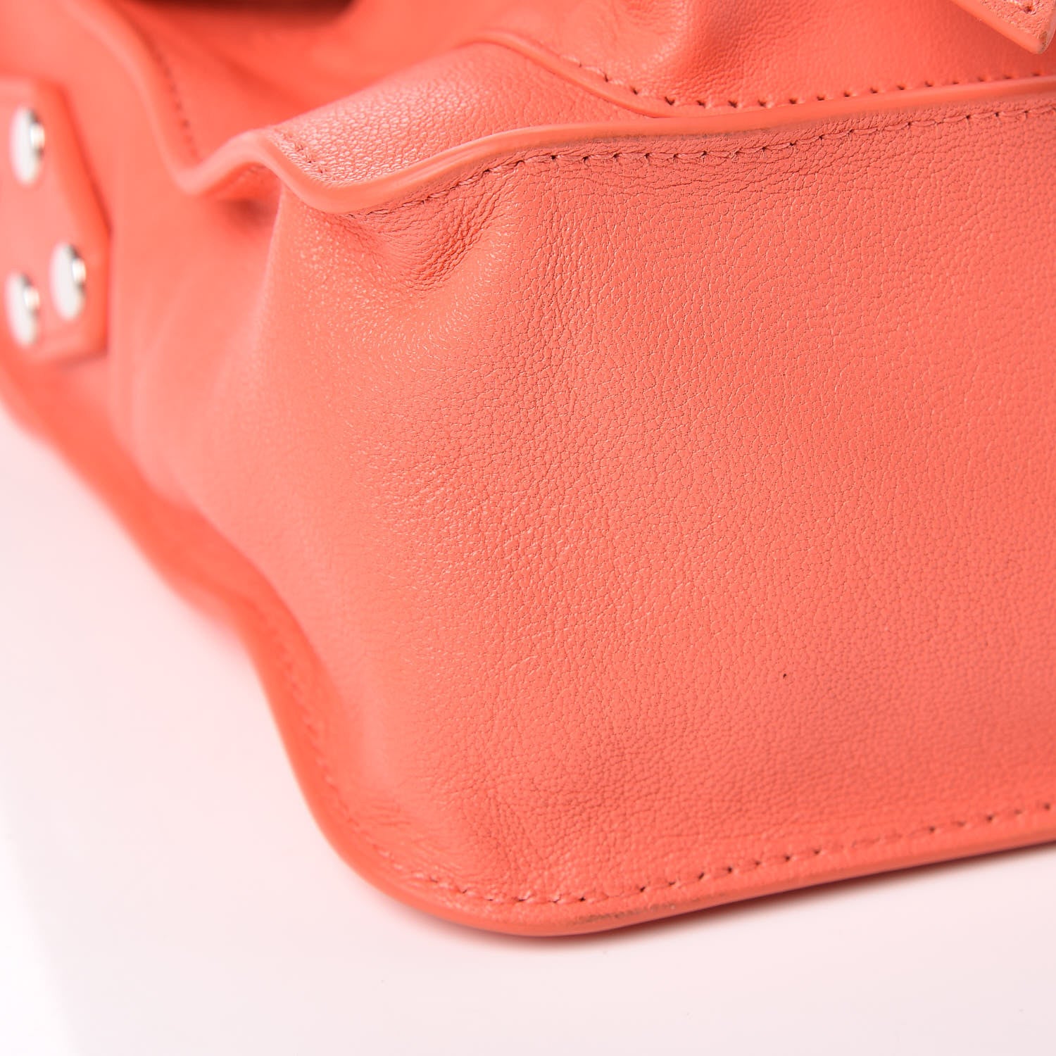 Proenza Schouler Lambskin Tiny PS1 Satchel Neon Coral 7 of 8
