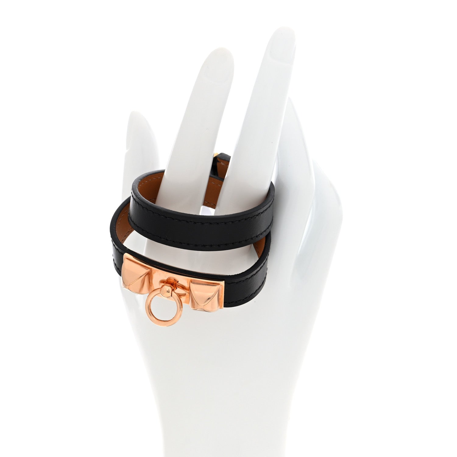 Hermes Box Rivale Double Tour Bracelet T1 Black 2 of 5