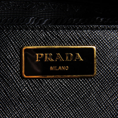 Prada Saffiano Lux Large Double Zip Tote Nero Black 7 of 12