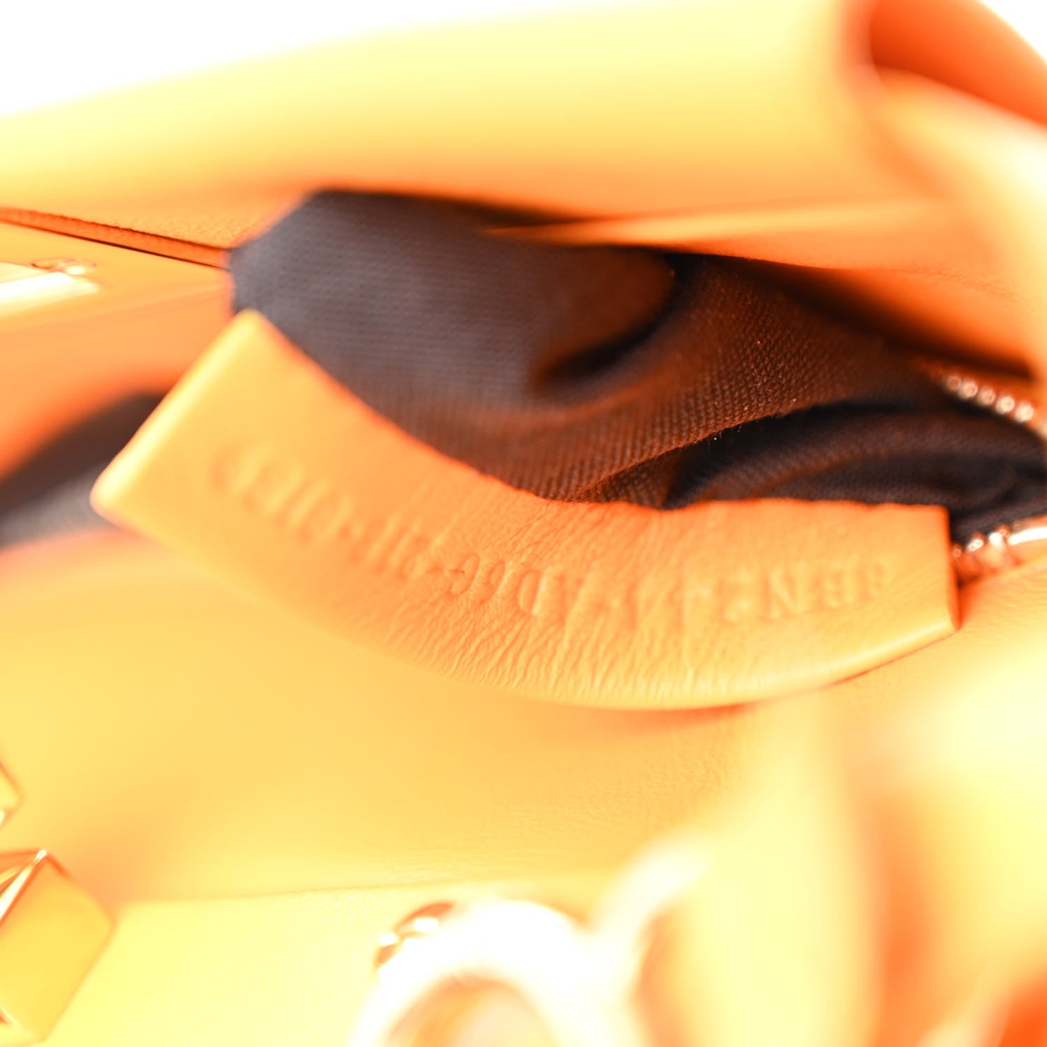 Fendi Nappa Mini Peekaboo Iconic Satchel Giallo Syrup 8 of 18