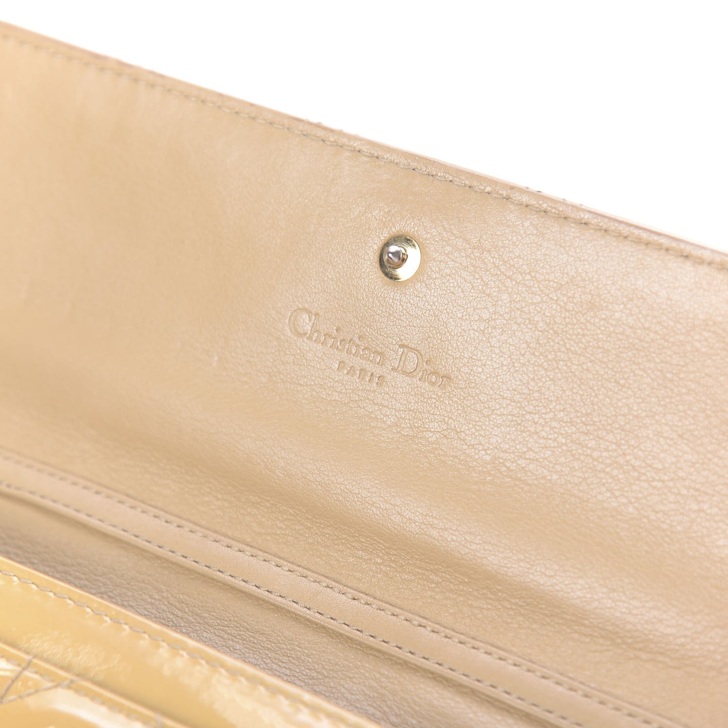 Patent Cannage Rendezvous Chain Wallet Beige