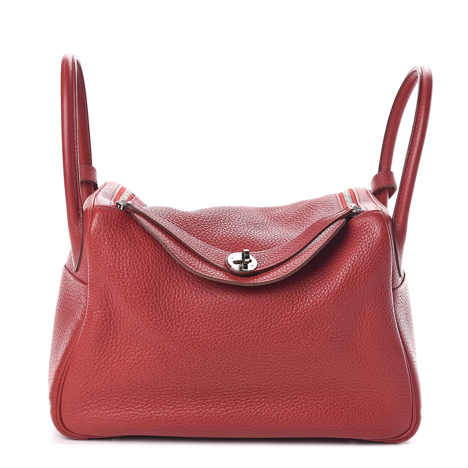 Hermes Taurillon Clemence Lindy 30 Rouge Garance 1 of 10