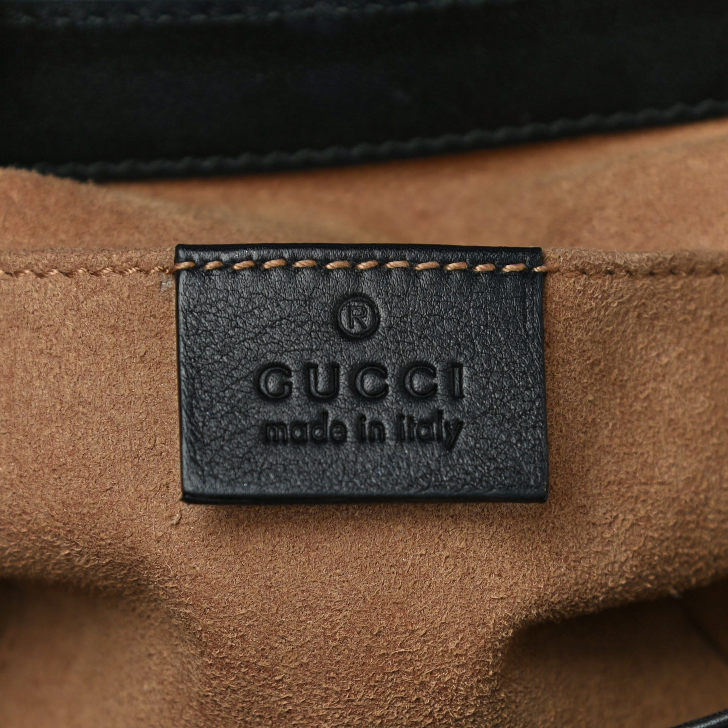 GG Supreme Monogram Web Medium Padlock Messenger Shoulder Bag Black