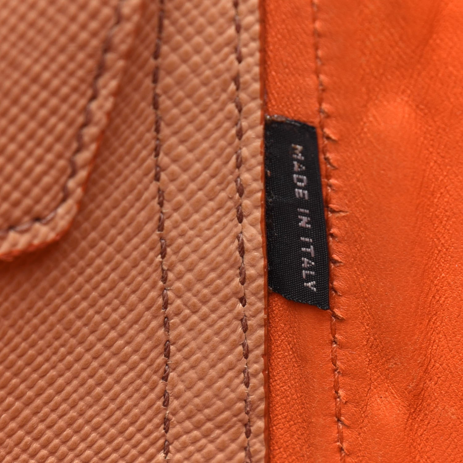 Prada Saffiano Cuir Medium Double Bag Noisette Papaya 9 of 47