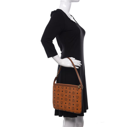 MCM Visetos Liz Shopper Tote Pouch Cognac 2 of 9