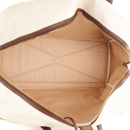 Hermes Taurillon Clemence Toile Victoria 50 Ecru Havane 5 of 17