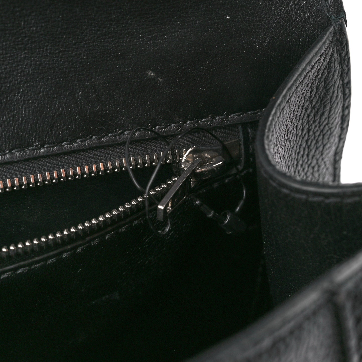 Grained Calfskin Small Hourglass Top Handle Bag Black