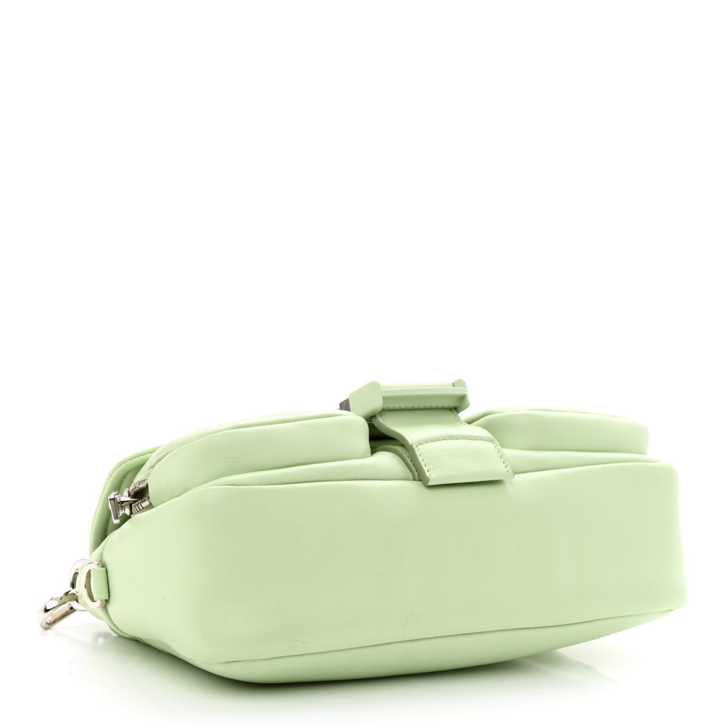 Prada Nappa Re-Nylon Double Pocket Buckle Shoulder Bag Acqua 4 of 12