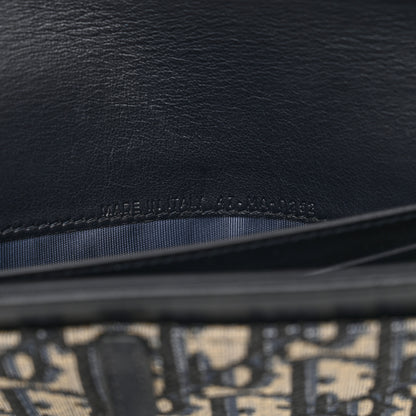 Christian Dior Oblique Saddle Chain Long Wallet Blue 8 of 13