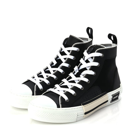 Christian Dior Nylon Calfskin Mens B23 High Top Sneakers 42.5 Black 3 of 8