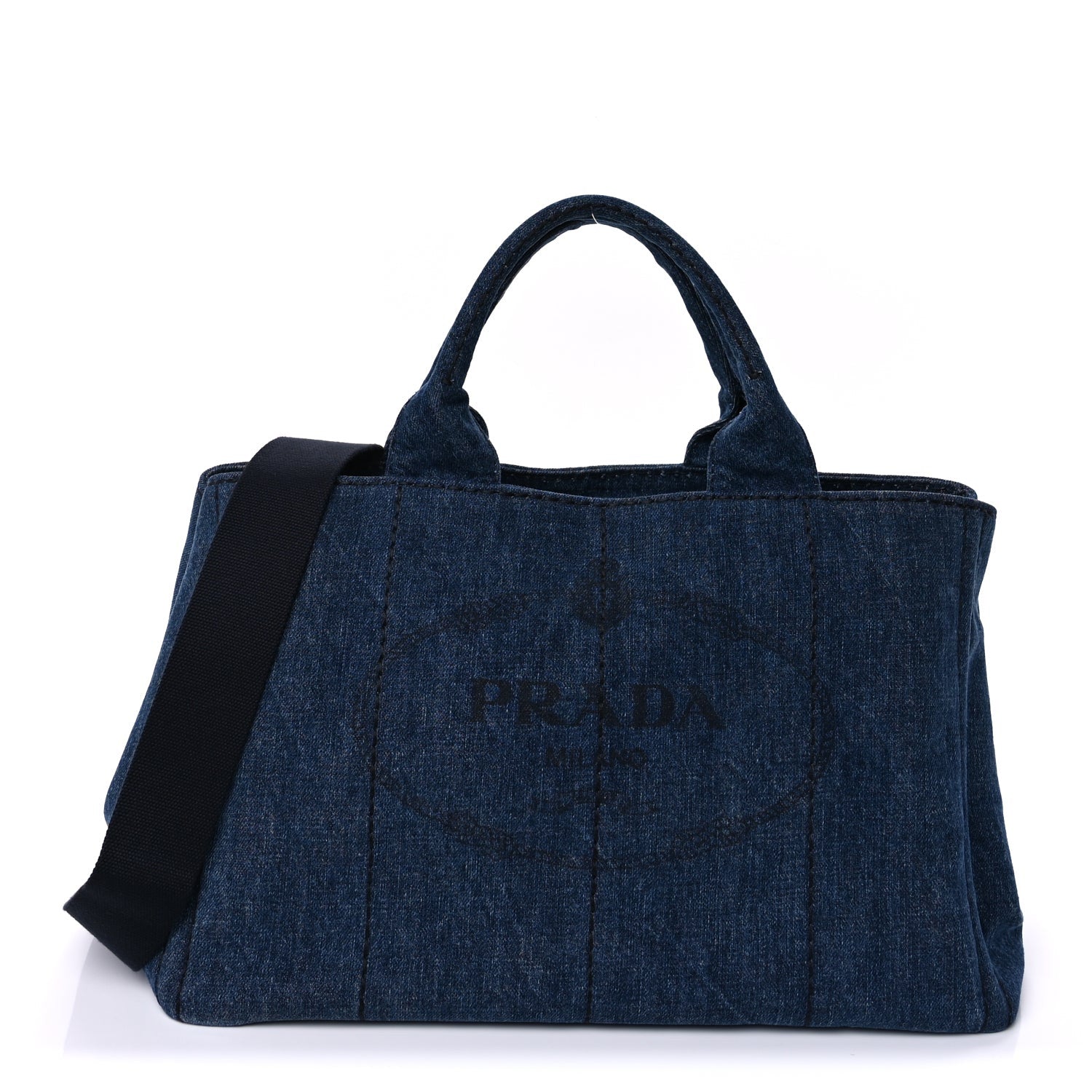 Prada Denim Canapa Logo Tote  Avio 1 of 8