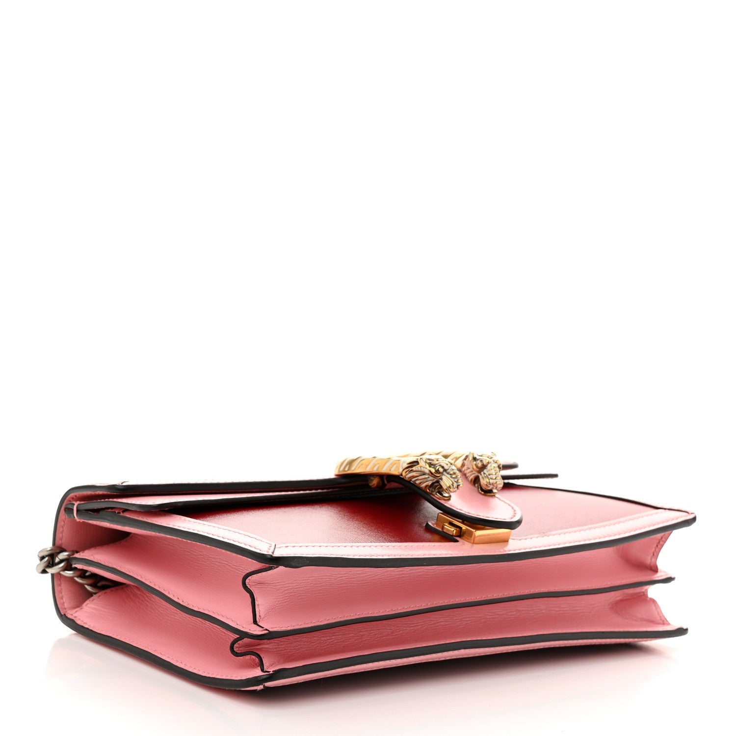 Gucci Azalea Calfskin Enamel Small Dionysus Shoulder Bag New Cherry Red Wild Rose Off White 4 of 7