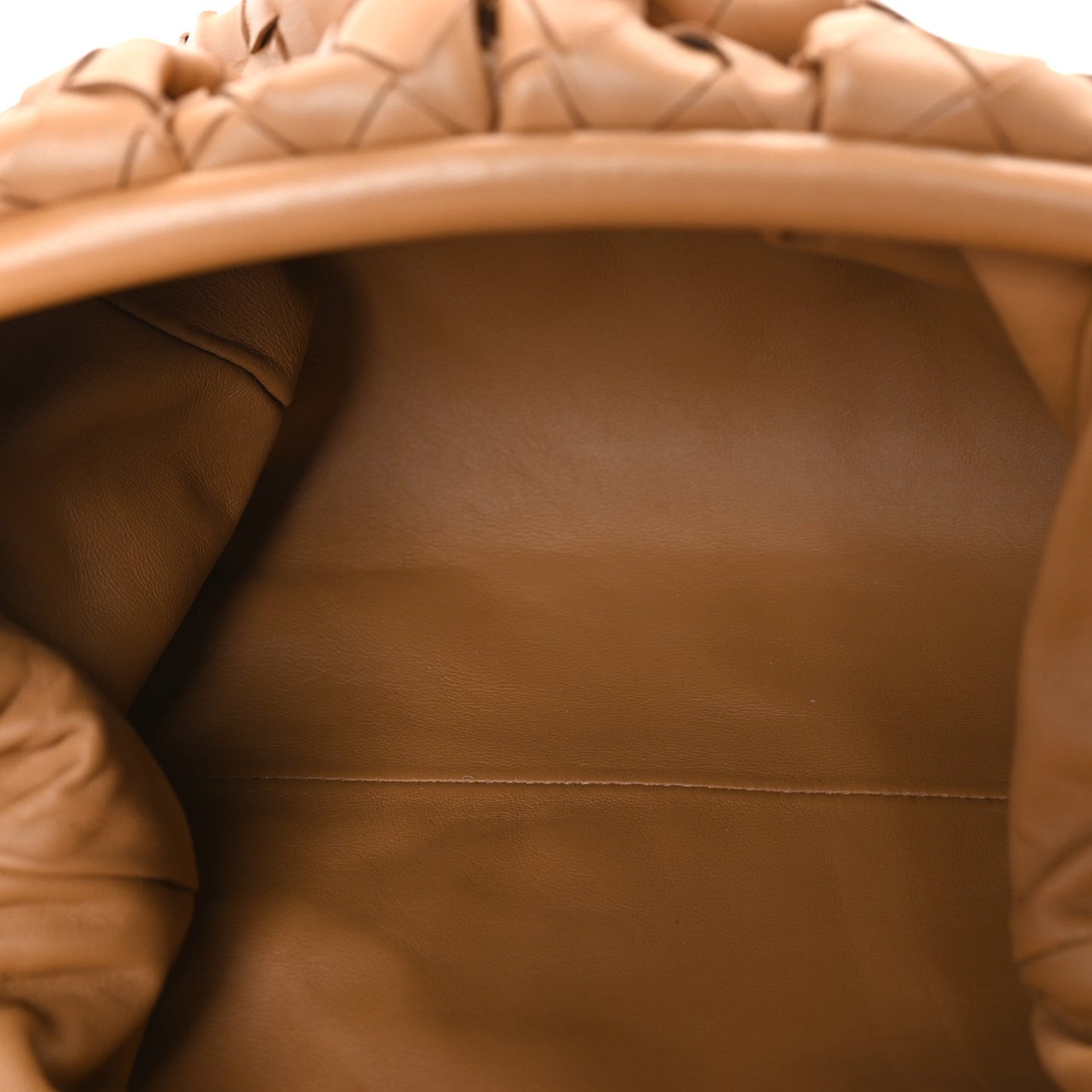 Nappa Maxi Intrecciato The Pouch Oversized Clutch Caramel
