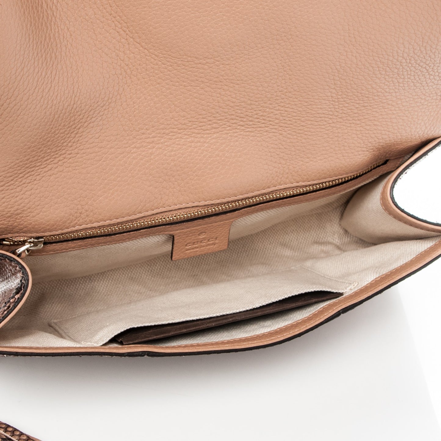 Python Medium Soho Clutch Pink Pearl