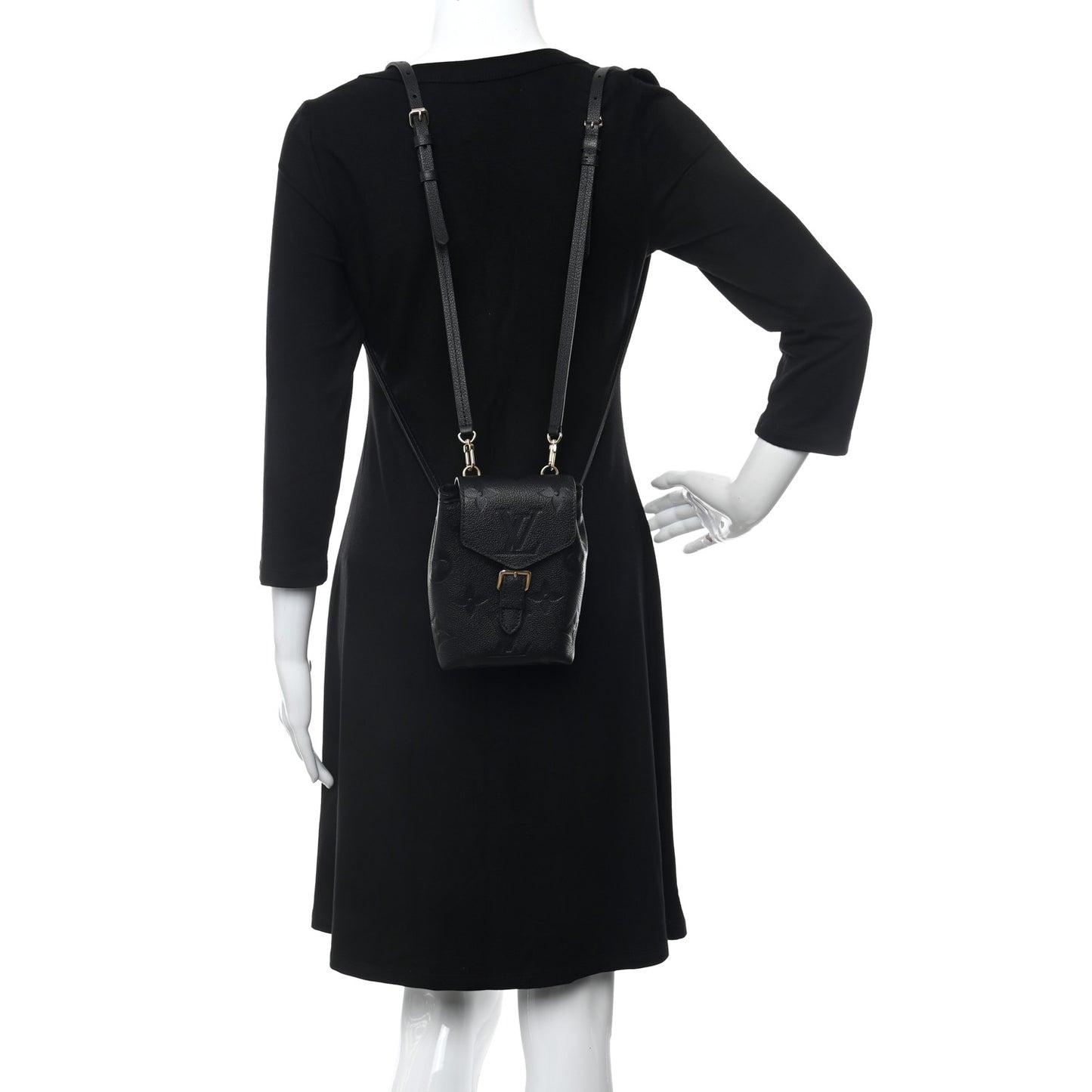 Empreinte Monogram Giant Tiny Backpack Black