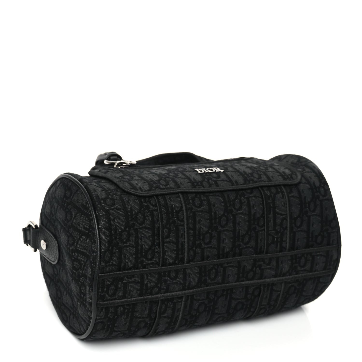 Christian Dior Oblique Jacquard Zipped Messenger Bag Black 3 of 8