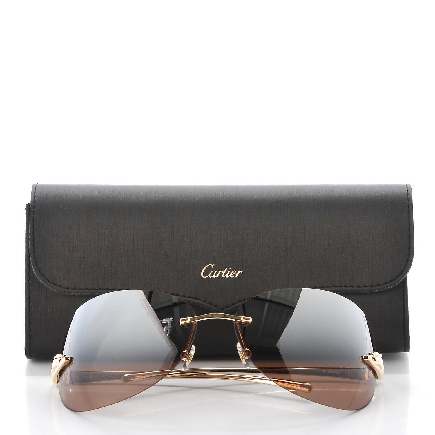 Cartier Panthere De Aviator Sunglasses Gold 8 of 8