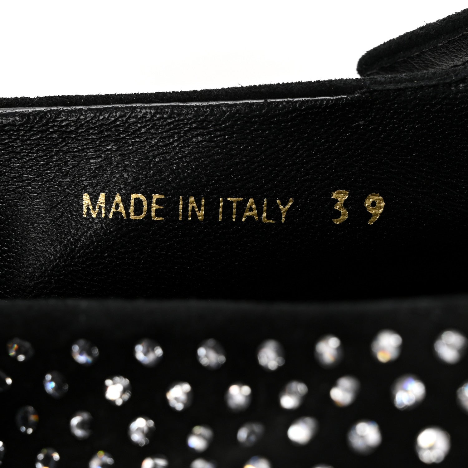 Prada Suede Crystal Ballerina Flats 39 Black 8 of 9