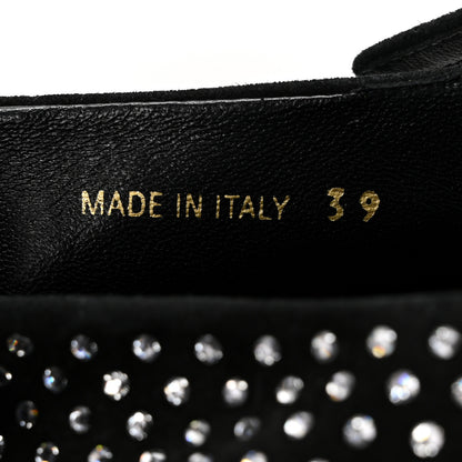 Prada Suede Crystal Ballerina Flats 39 Black 8 of 9