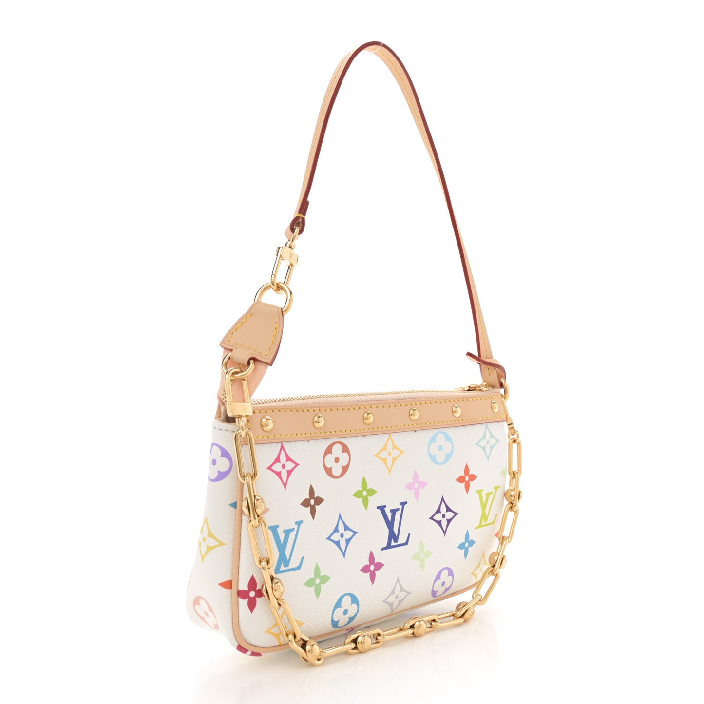 LV X TM Monogram Multicolor Pochette Accessories White