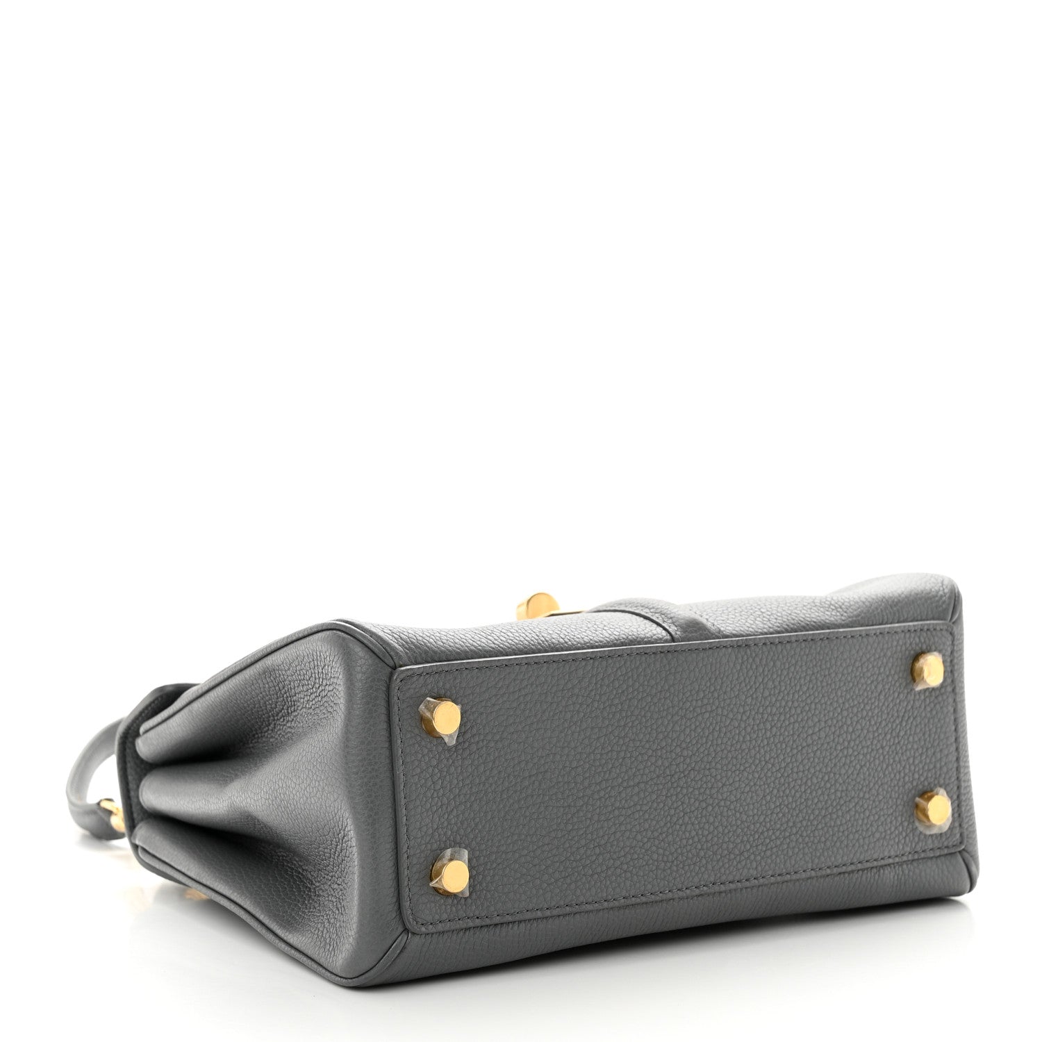 Celine Grained Calfskin Small 16 Top Handle Bag Medium Grey 4 of 15