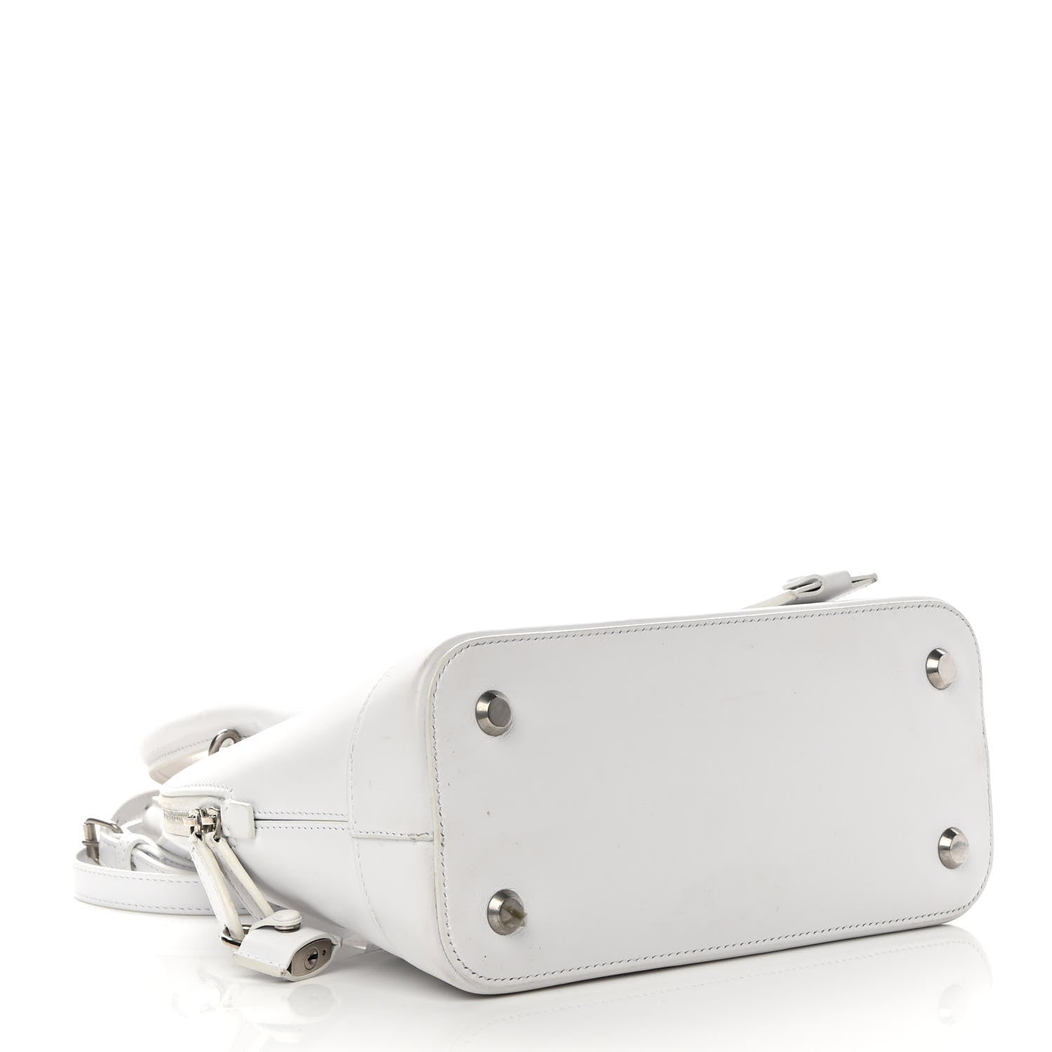 Balenciaga Smooth Calfskin 3D Logo S Ville Top Handle Bag White Screen Blue Black 4 of 20