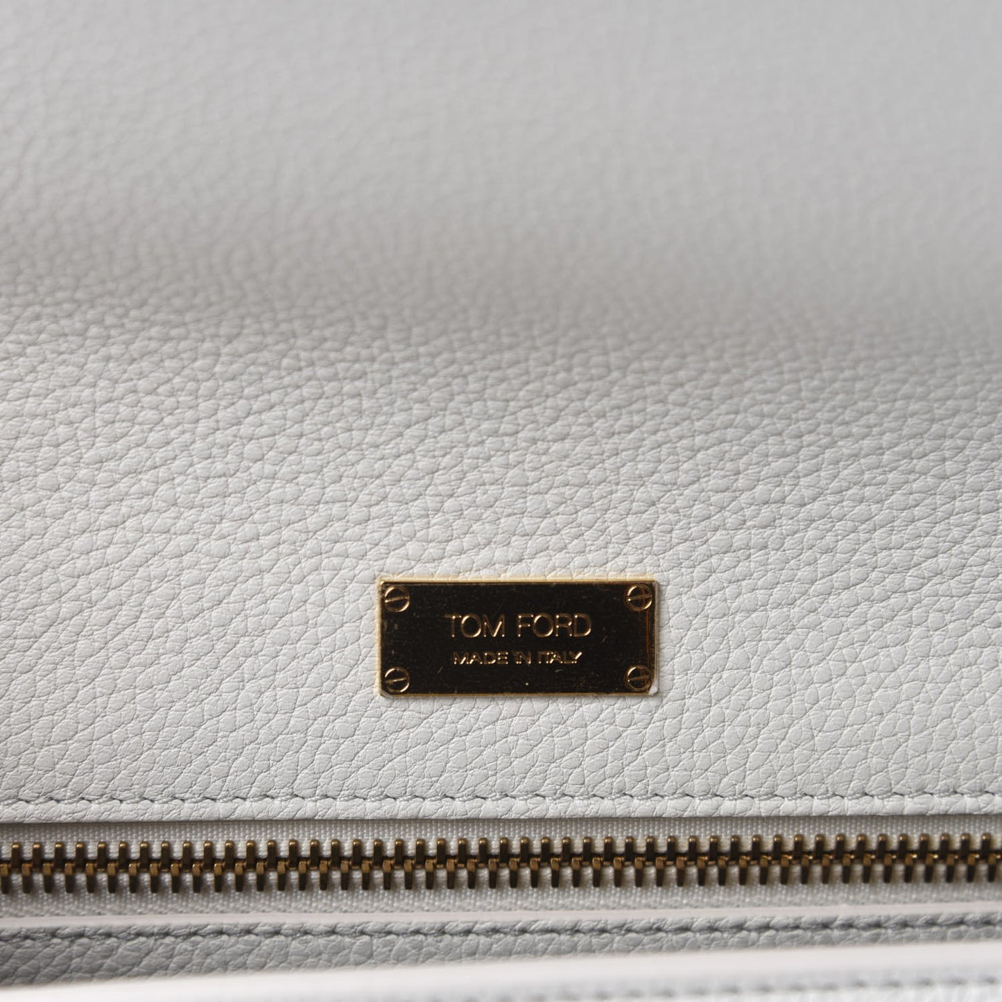 Grained Calfskin Small Tara Clutch White