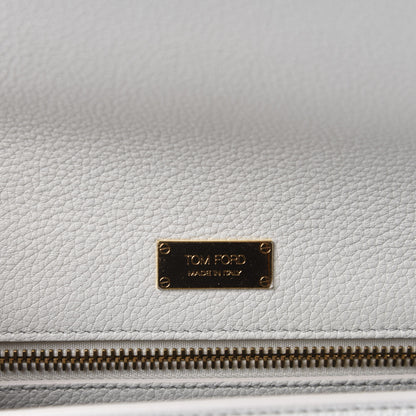 Tom Ford Grained Calfskin Small Tara Clutch White 8 of 9