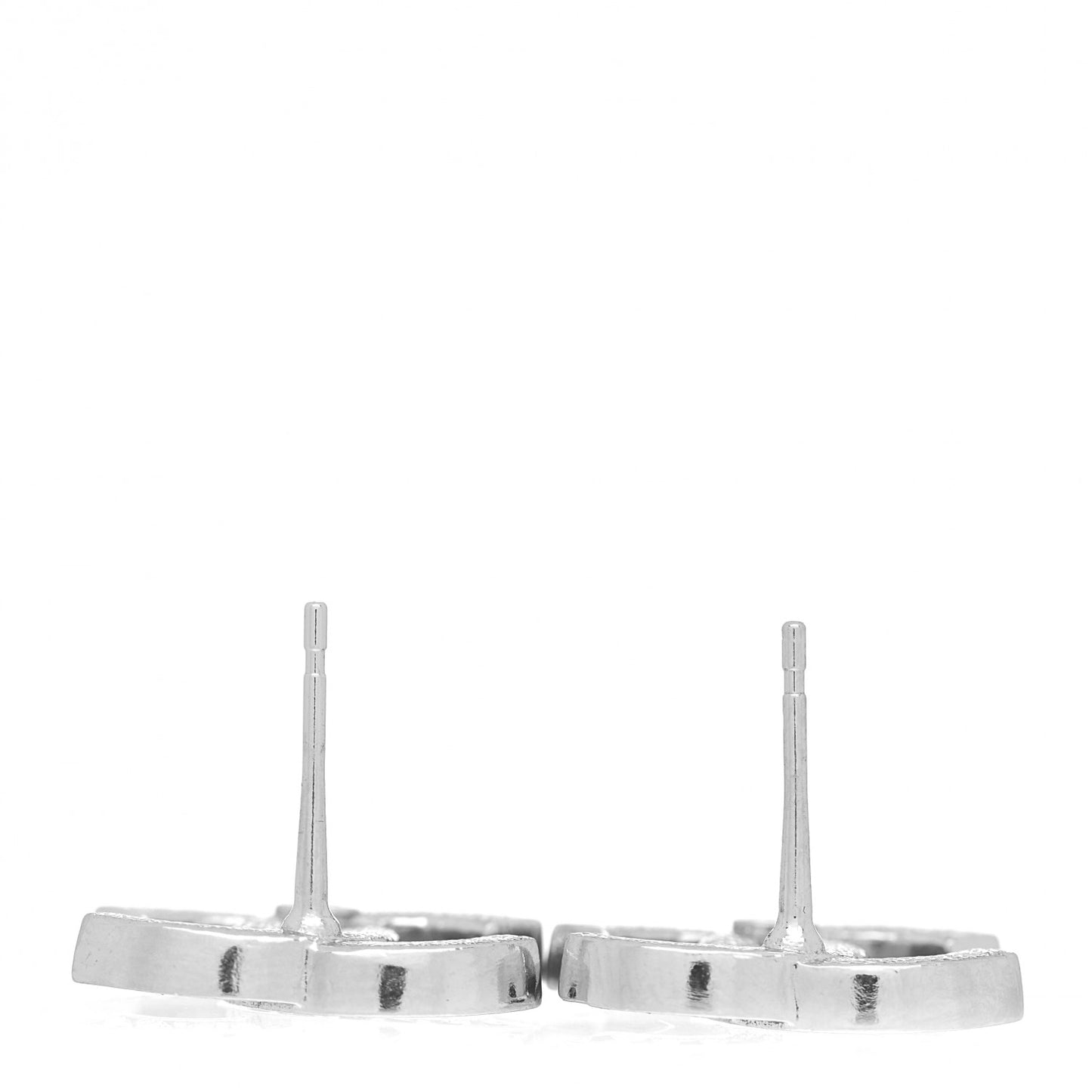 Crystal CC Earrings Silver Black