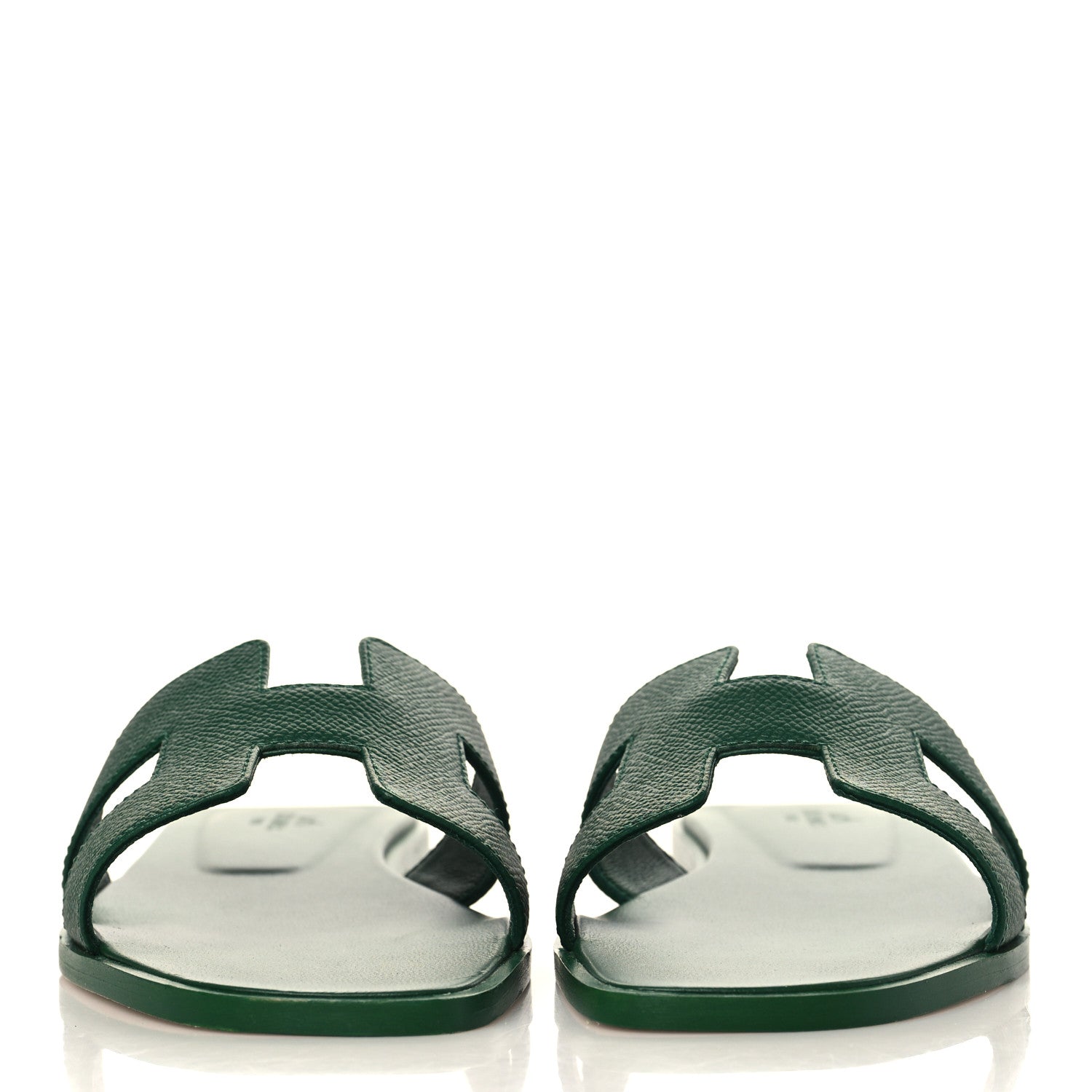 Hermes Epsom Oran Sandals 37 Vert Cactus 3 of 9