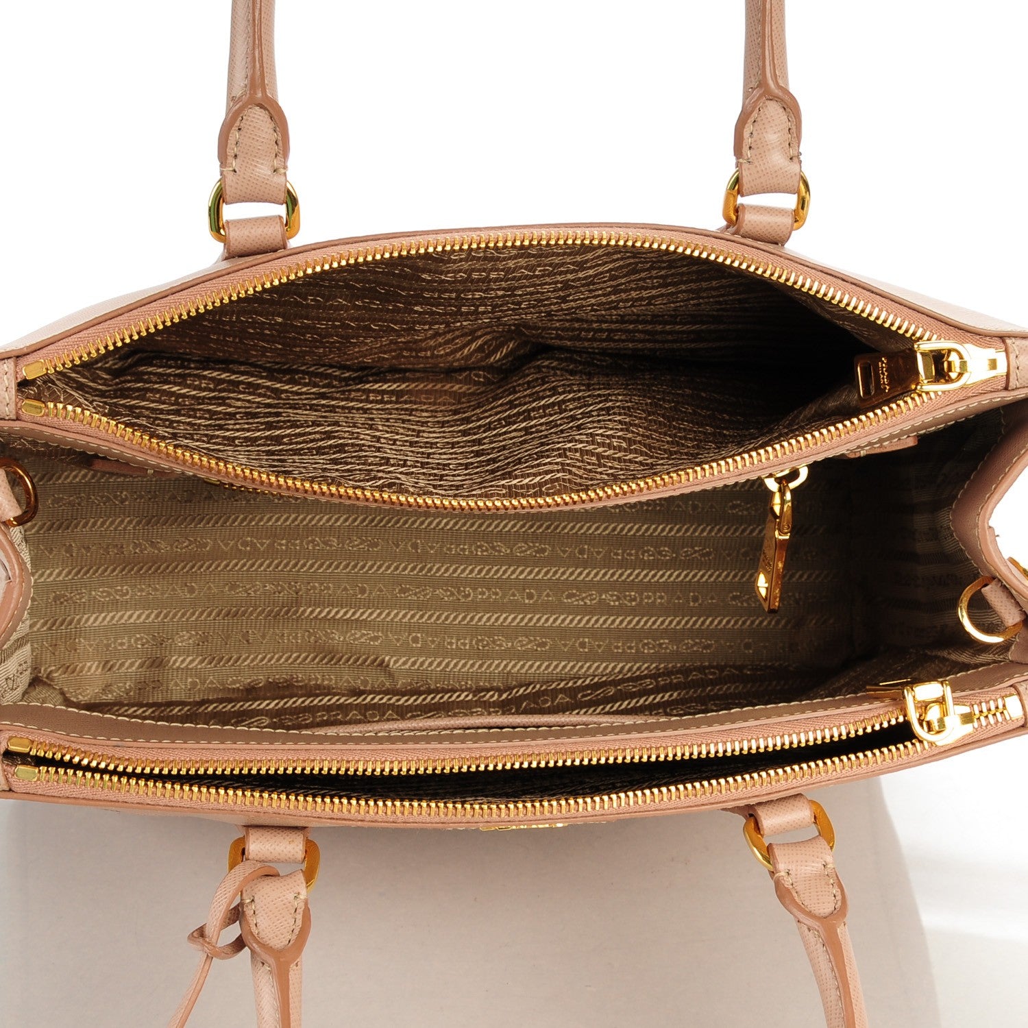 Prada Saffiano Small Galleria Double Zip Tote Cammeo 5 of 8