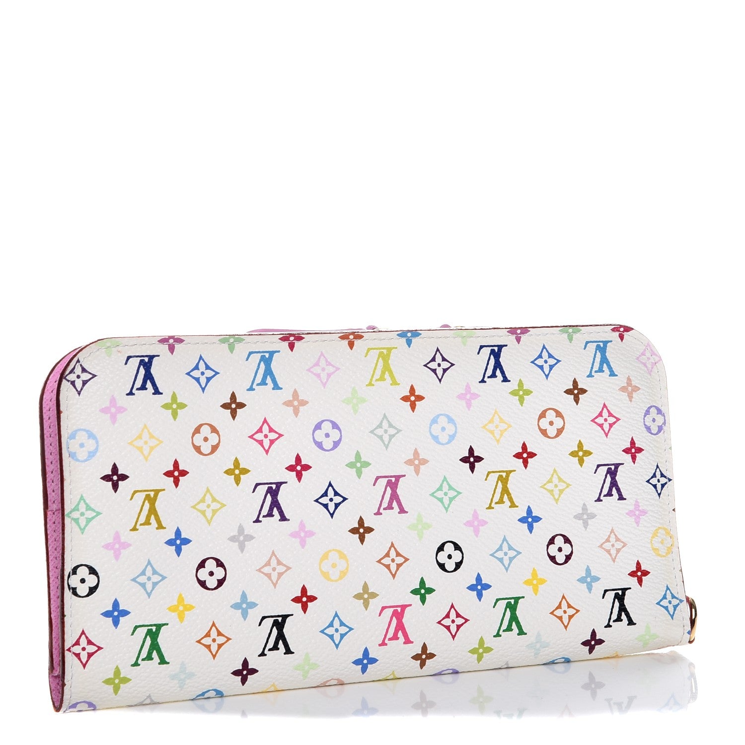 Louis Vuitton Monogram Multicolor Insolite Wallet White Litchi 3 of 7