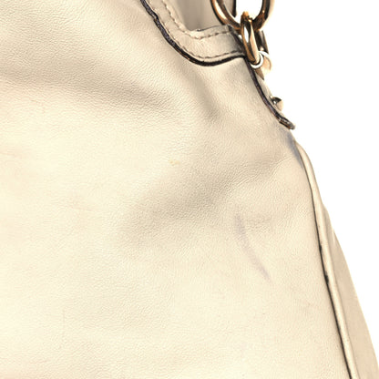 Gucci Calfskin Peggy Bamboo Top Handle Hobo Ivory 18 of 23