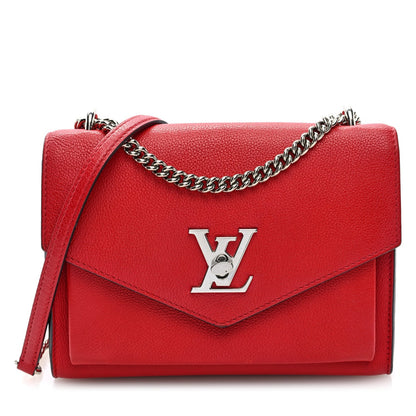 Louis Vuitton Soft Calfskin Mylockme Chain Bag BB Rubis 1 of 7